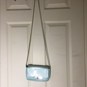 small blue purse